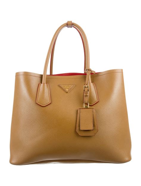 prada saffiano cuir medium bicolor double tote bag|saffiano leather prada bags.